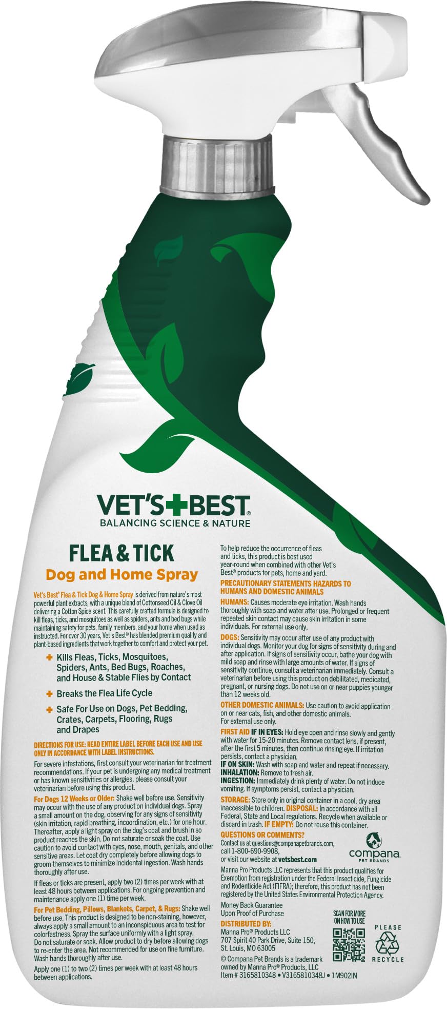 Vet’s Best spray remains safe around dogs when used as directed.