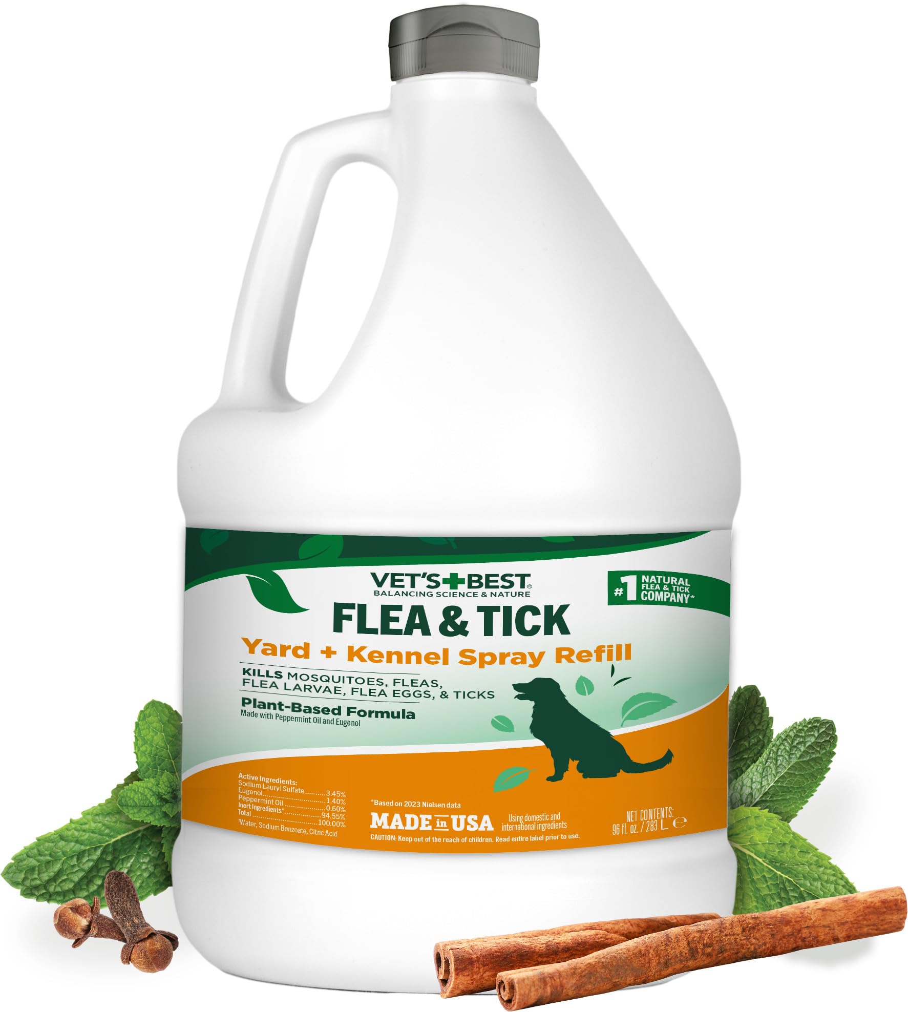 Vet's Best flea and tick yard spray refill bottle for ongoing outdoor pest control