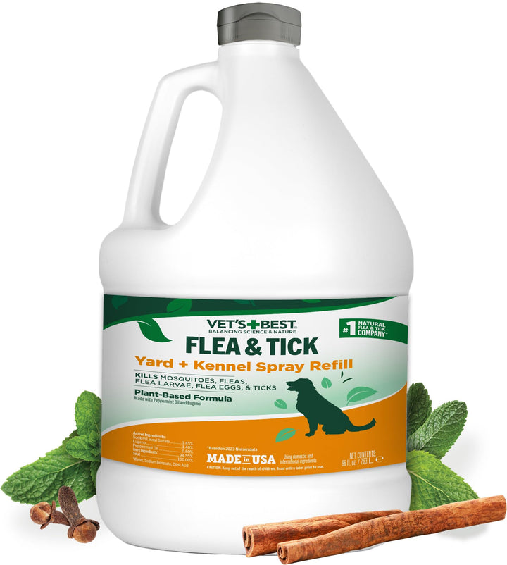 Vet's Best flea and tick yard spray refill bottle for ongoing outdoor pest control