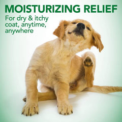 Vet's Best Moisture Mist bottle label highlights key ingredients and use directions.