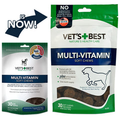 Vet's Best soft chews on a hand showing easy-to-chew texture for dogs