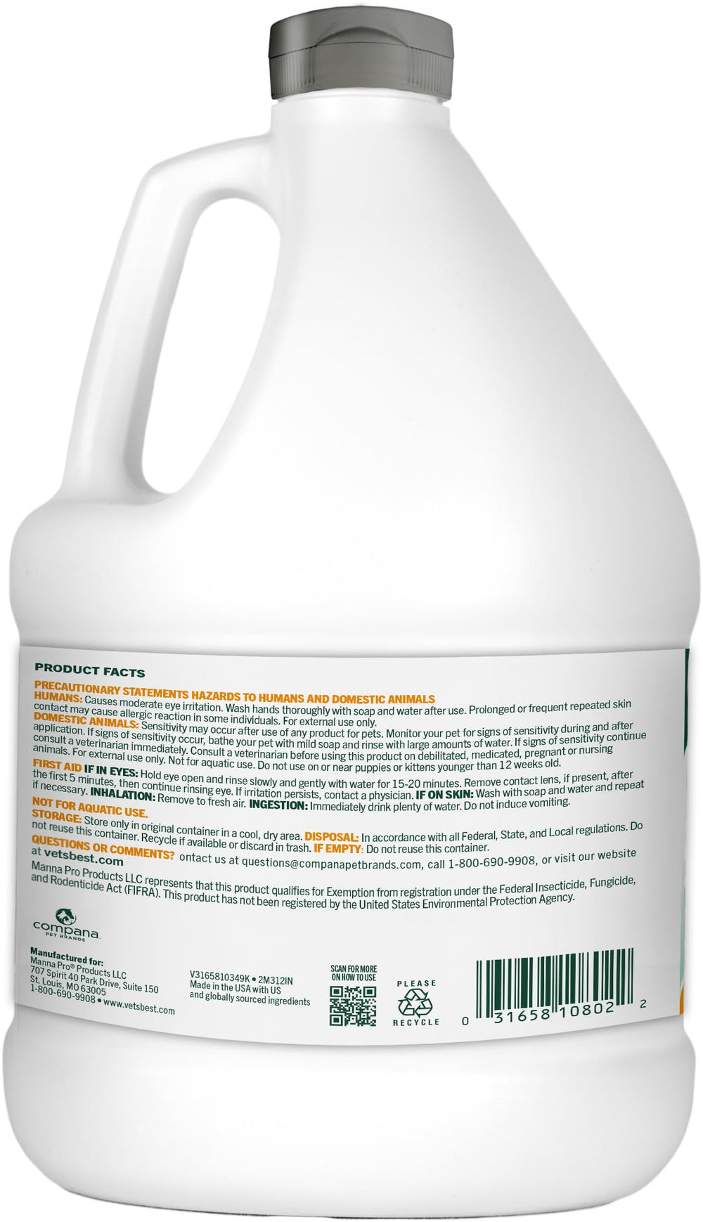 Vet's Best USA-made, lab-tested safety for family-friendly outdoor use