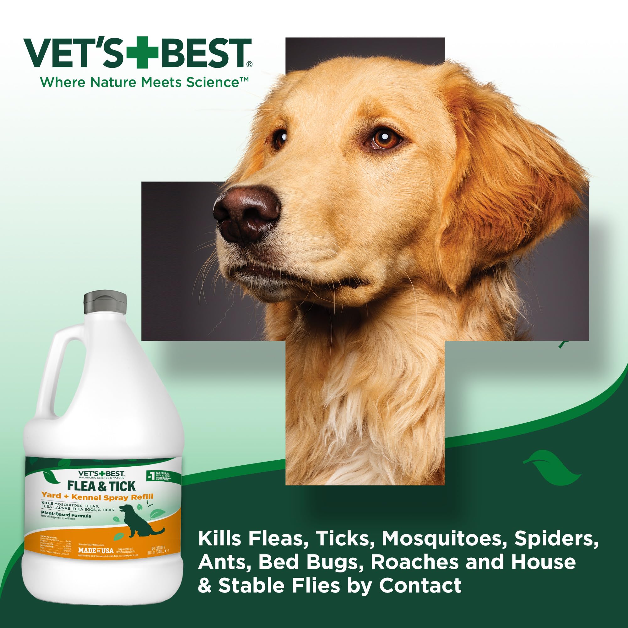 Vet's Best yard spray hose-end attachment enabling quick, even coverage