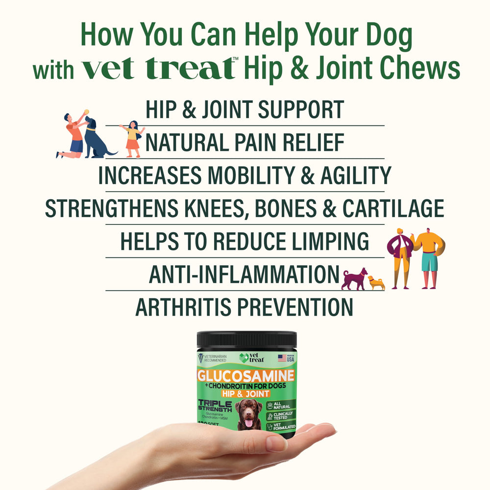 Closeup of Vet Treat glucosamine chews highlighting texture for trusted joint care.