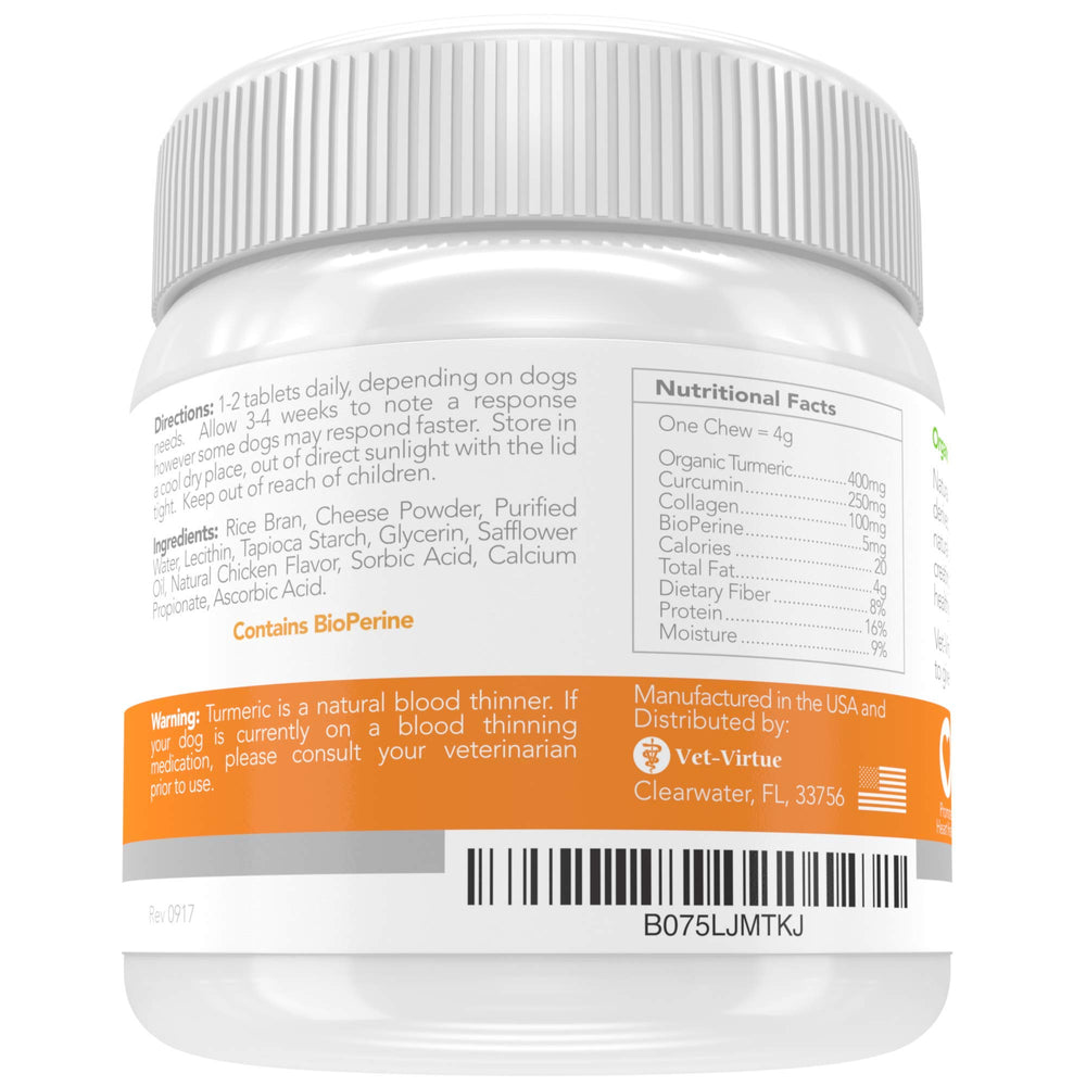 VET-VIRTUE turmeric for dogs in motion; supports active dogs during daily play.