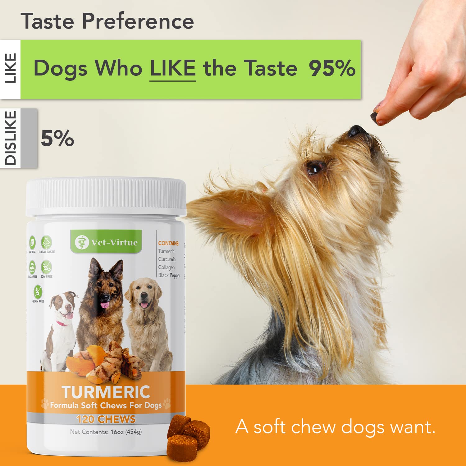 VET-VIRTUE Turmeric chews look like tasty treats.