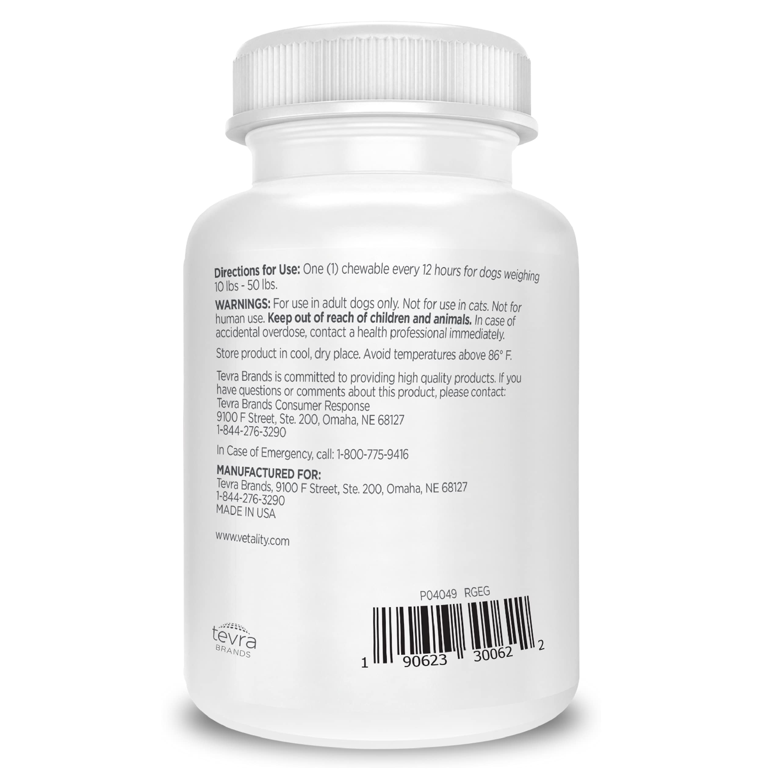 Vetality Canine Aspirin chews liver flavor loved by dogs
