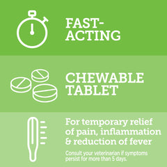 Vetality Aspirin chew close-up demonstrates easy dosage for large dogs