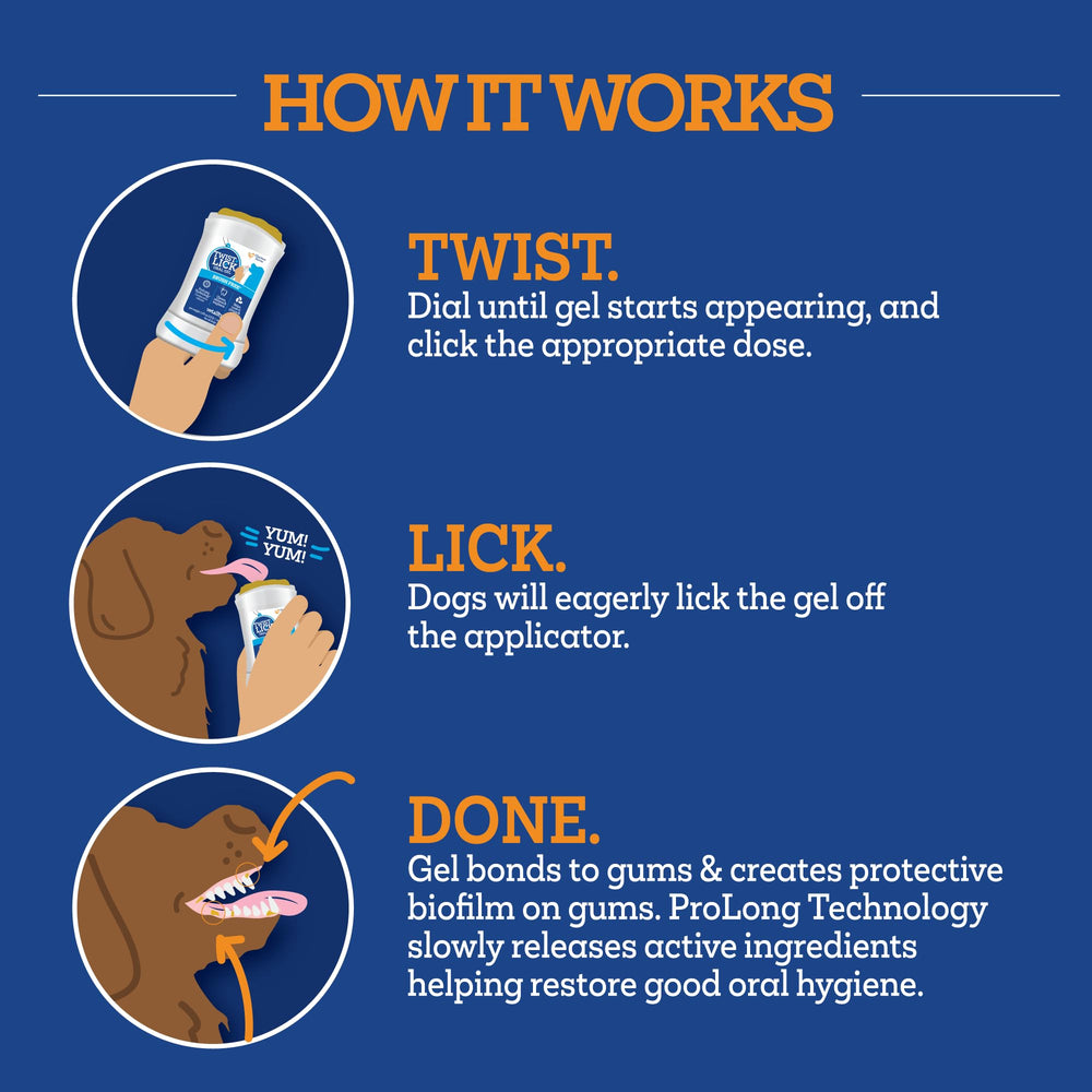 Vetality Twist Lick bottle highlights a 30-day supply for ongoing care