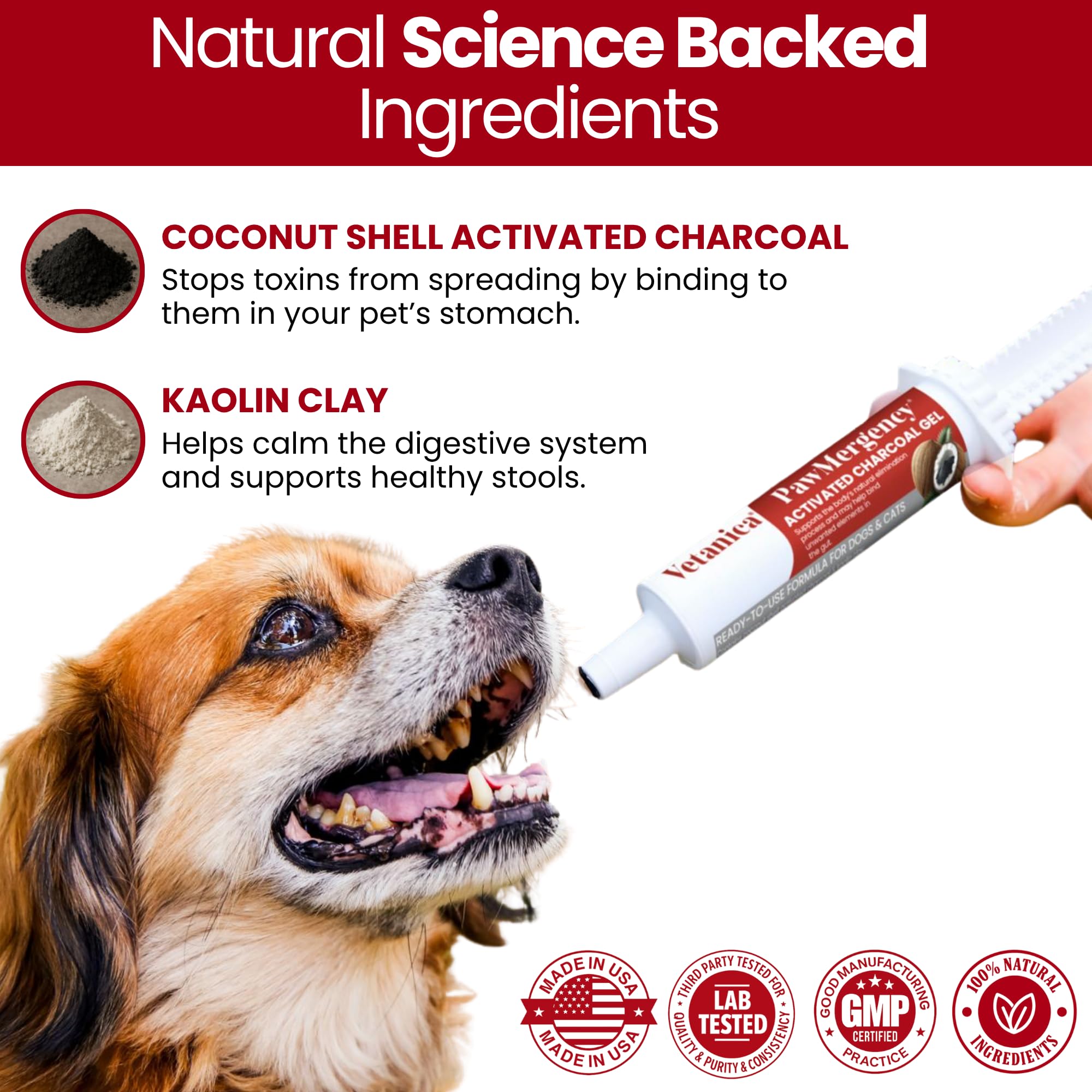 Vetanica PawMergency weight guide helps select tubes by pet size