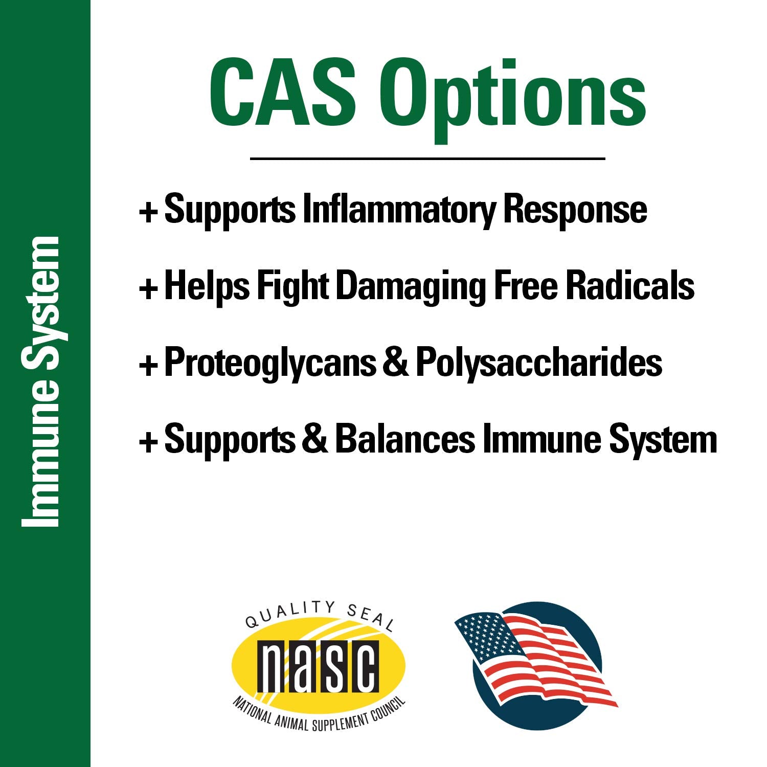 Vet Classics CAS Options Extra Strength Immune Support turkey tail mushrooms highlighted for vitality.