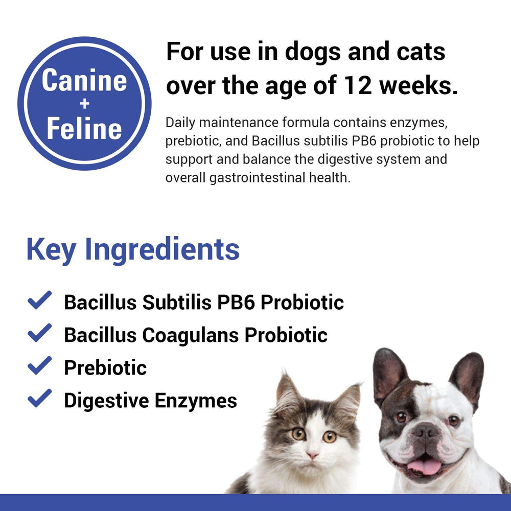 Vet Classics probiotic enzyme blend ingredients panel shows gut-friendly components