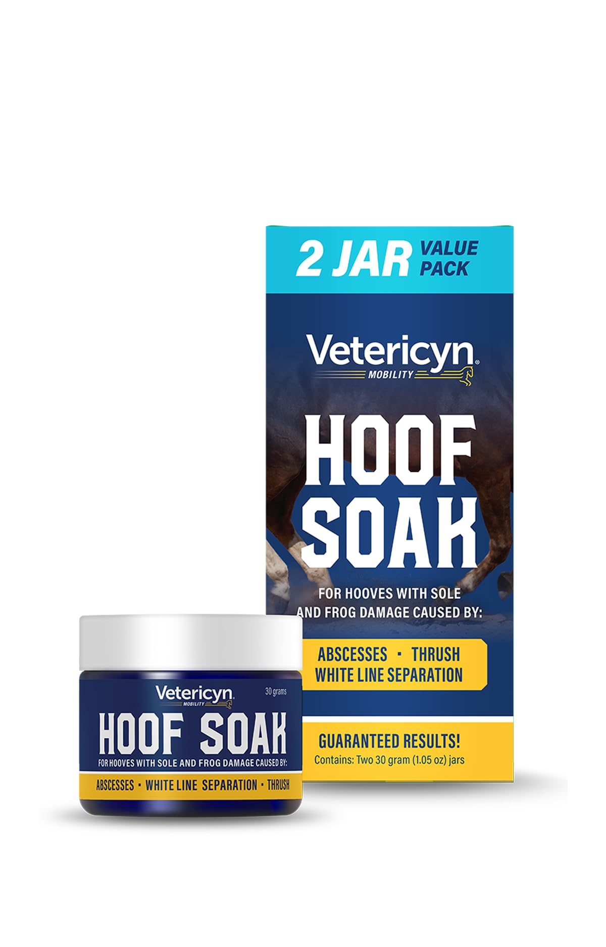 Vetericyn Hoof Soak bottle application cleanses affected hooves