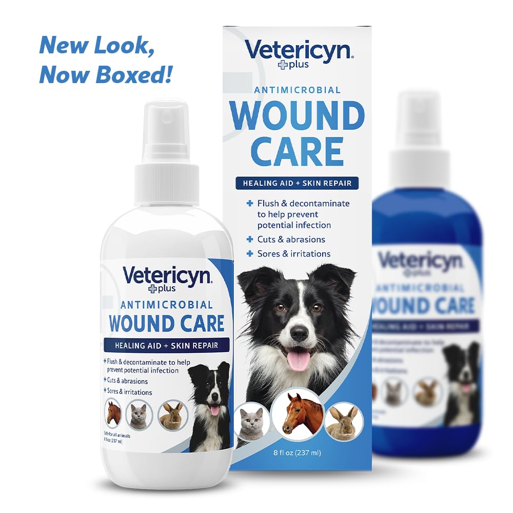Vetericyn Plus Dog Wound Care Spray application demonstrates easy use for minor injuries