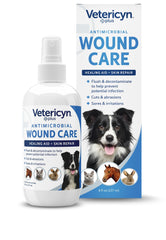 Vetericyn Plus dog wound care spray bottle for safe cleansing and moisture.