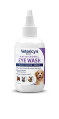 Vetericyn Plus Eye Care Kit tear stain image emphasizes daily cleaning