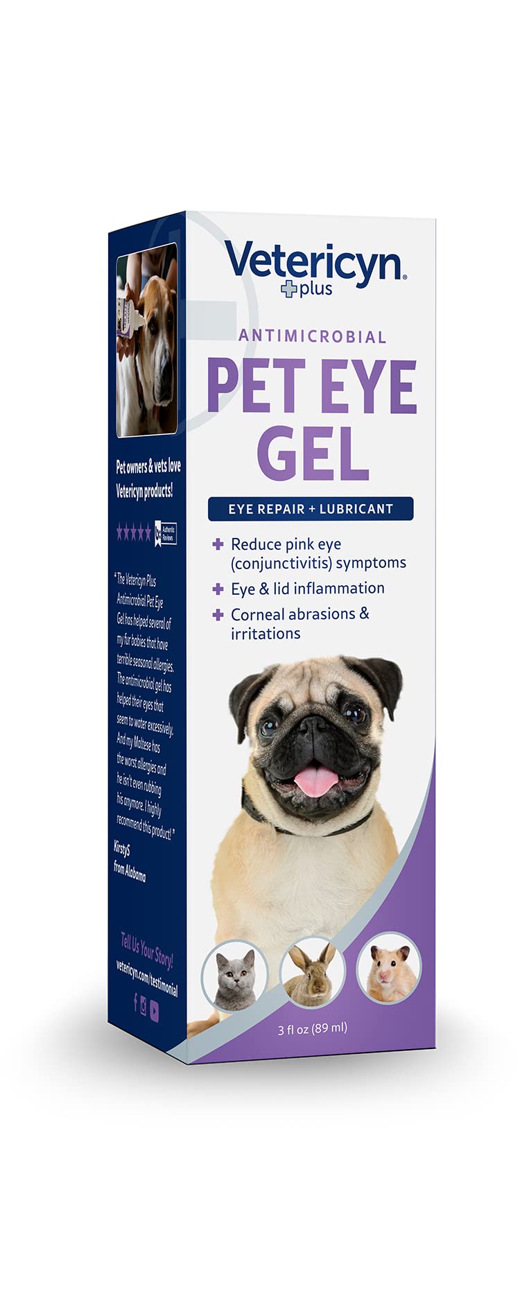 Vetericyn Plus Eye Gel application on pet eyes