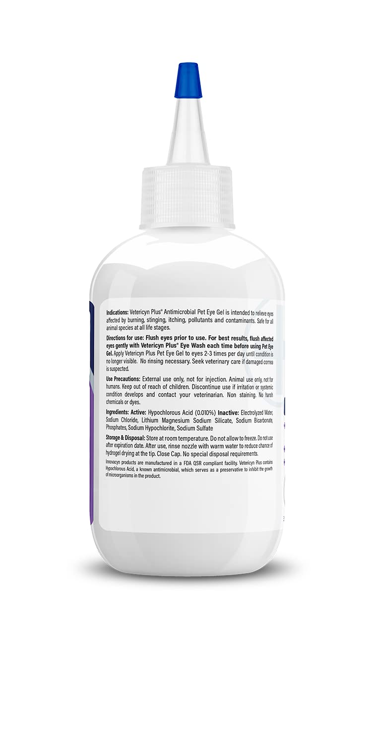 Vetericyn Plus Eye Gel for daily use in pet eye care