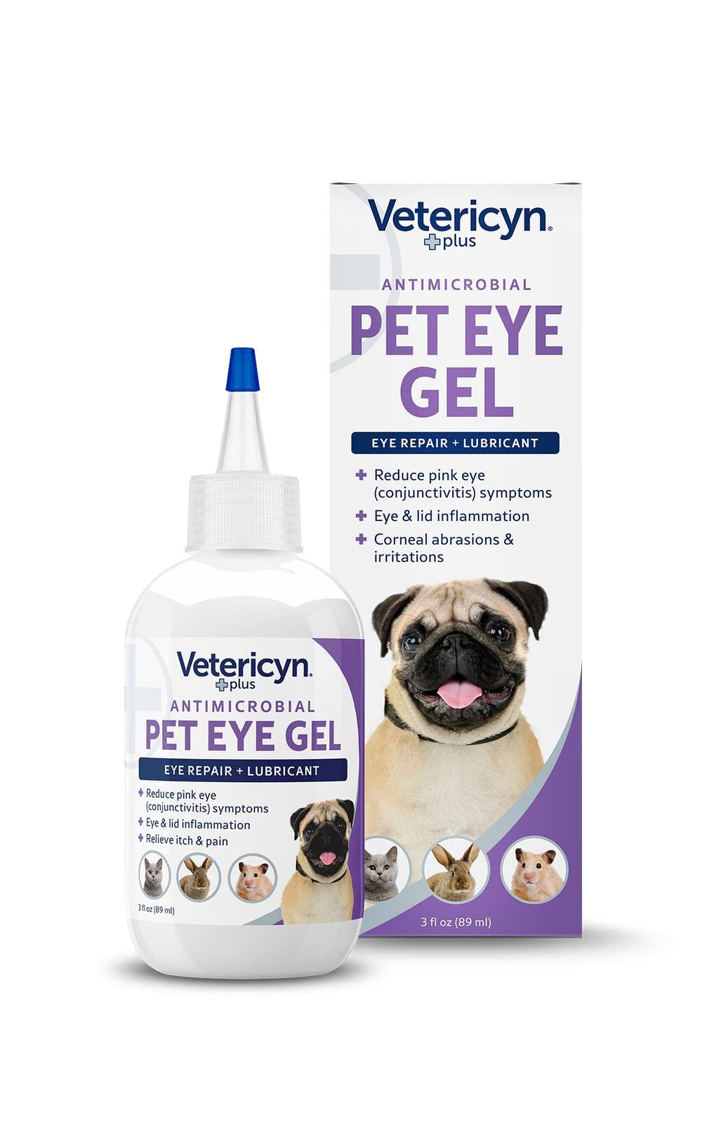 Vetericyn Plus Eye Gel tube closeup for gentle eye care