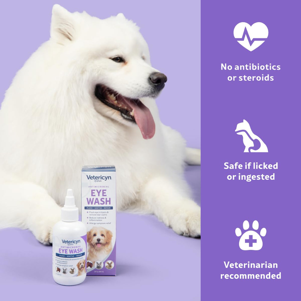 Vetericyn Plus Eye Wash drops applicator enables quick at-home care