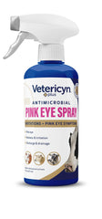 Vetericyn Plus Pink Eye Spray on livestock eye area for gentle cleaning and irritation relief.