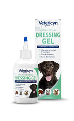 Vetericyn Plus Wound Dressing Gel applied to a wound provides a protective barrier.