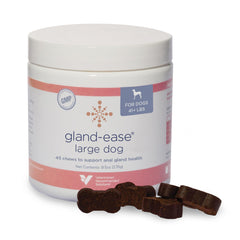 Packaging of Gland-Ease dog chews for large dogs, convenient daily use.