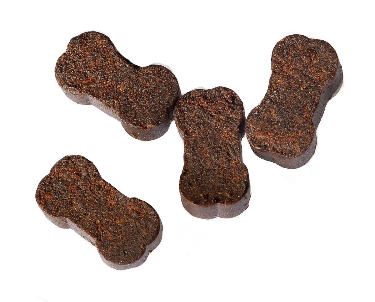 Gland-Ease chew texture shown as bite-sized treats.