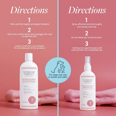 Bundle view: shampoo and spray from Veterinary Formula Clinical Care.
