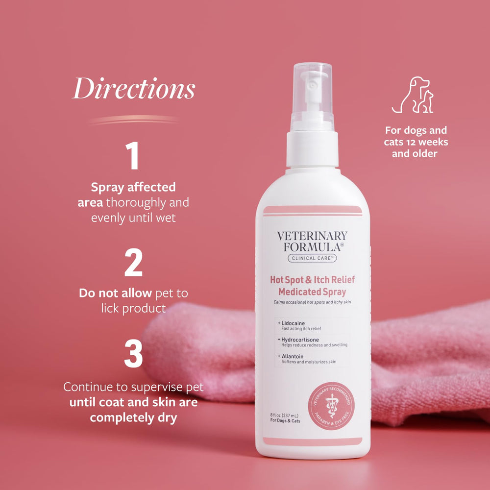 Veterinary Formula Clinical Care two-pack display emphasizes value and routine pet skin care.