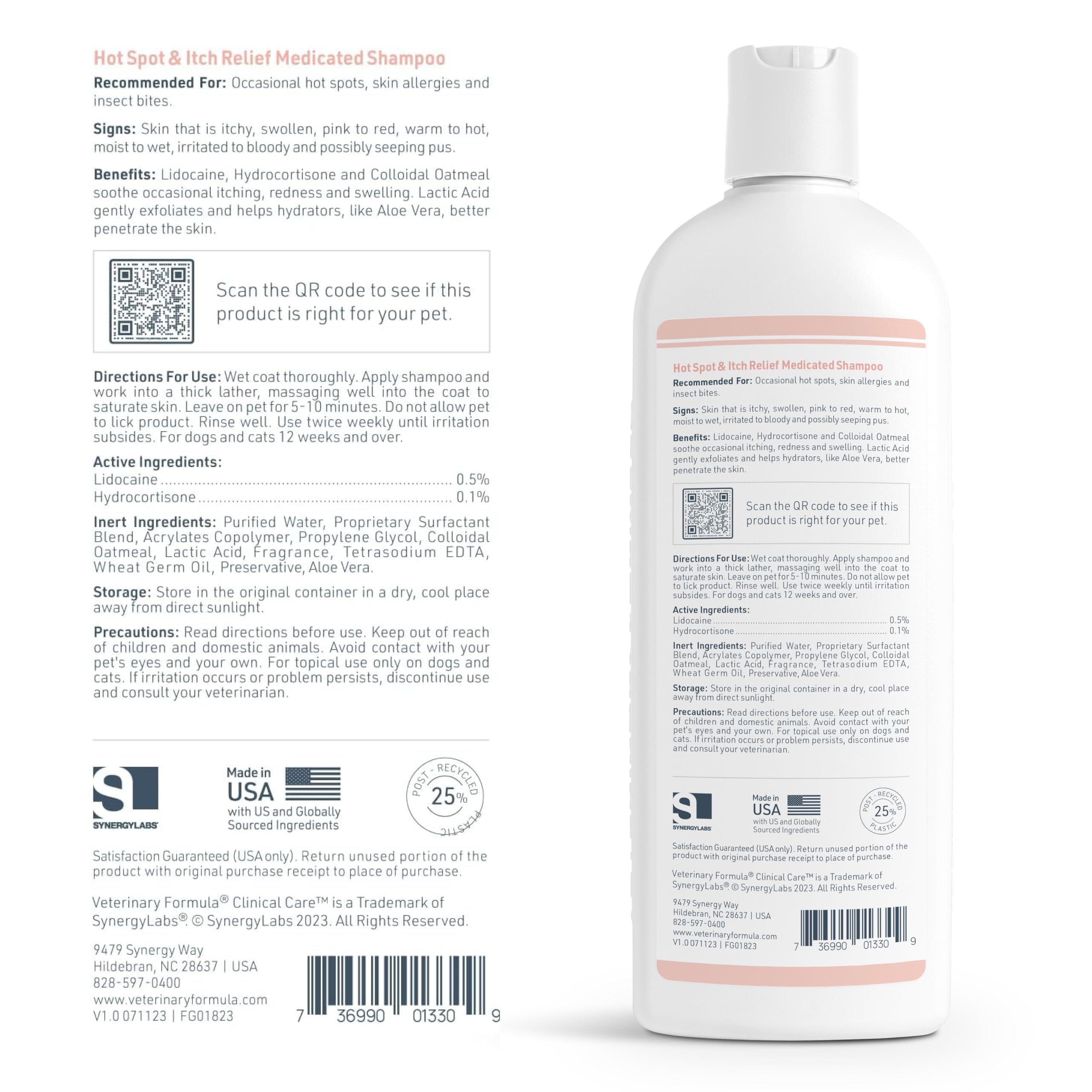 Pleasantly scented shampoo leaves pets fresh without harsh fragrances.