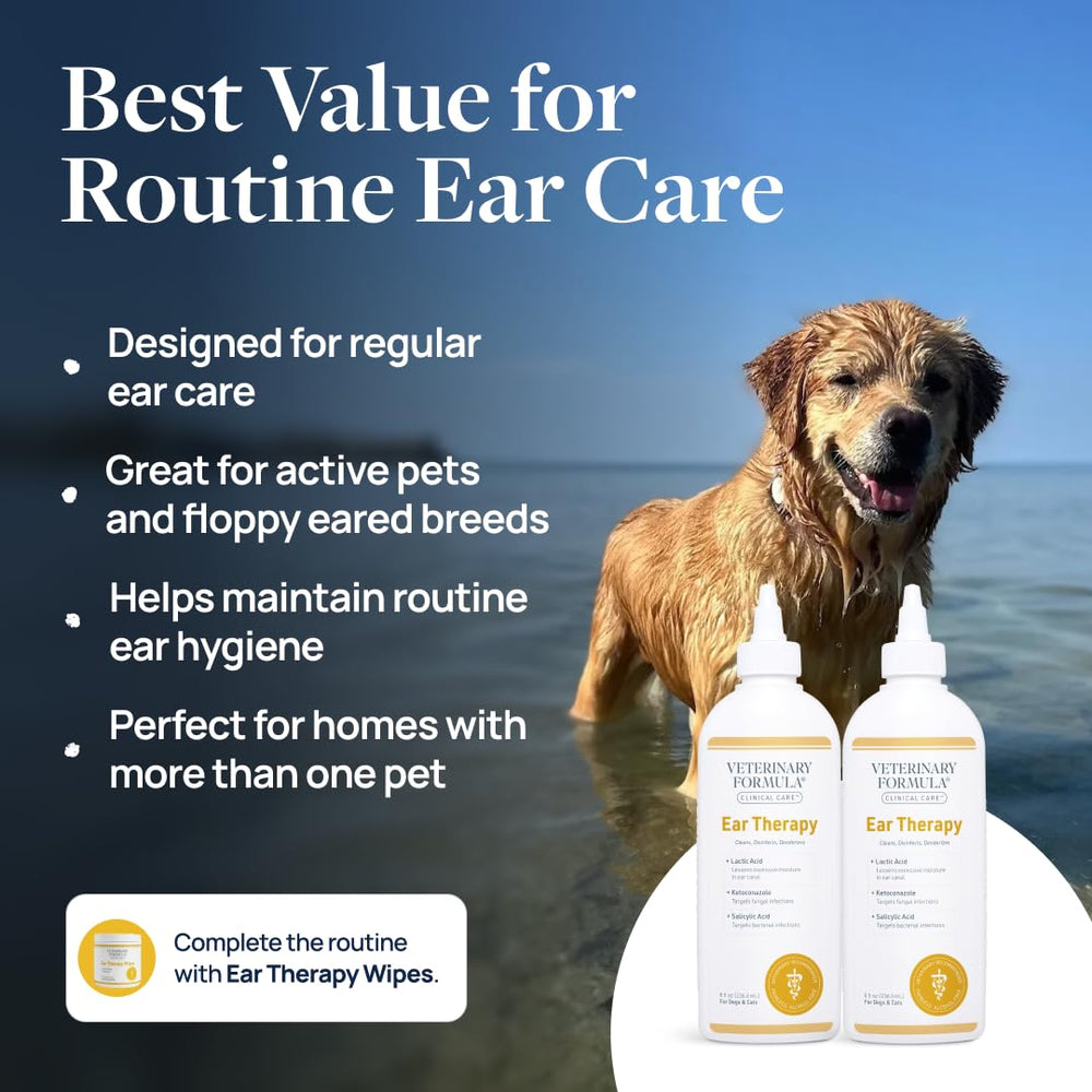 Small animals benefit from Veterinary Formula Ear Therapy in daily ear hygiene