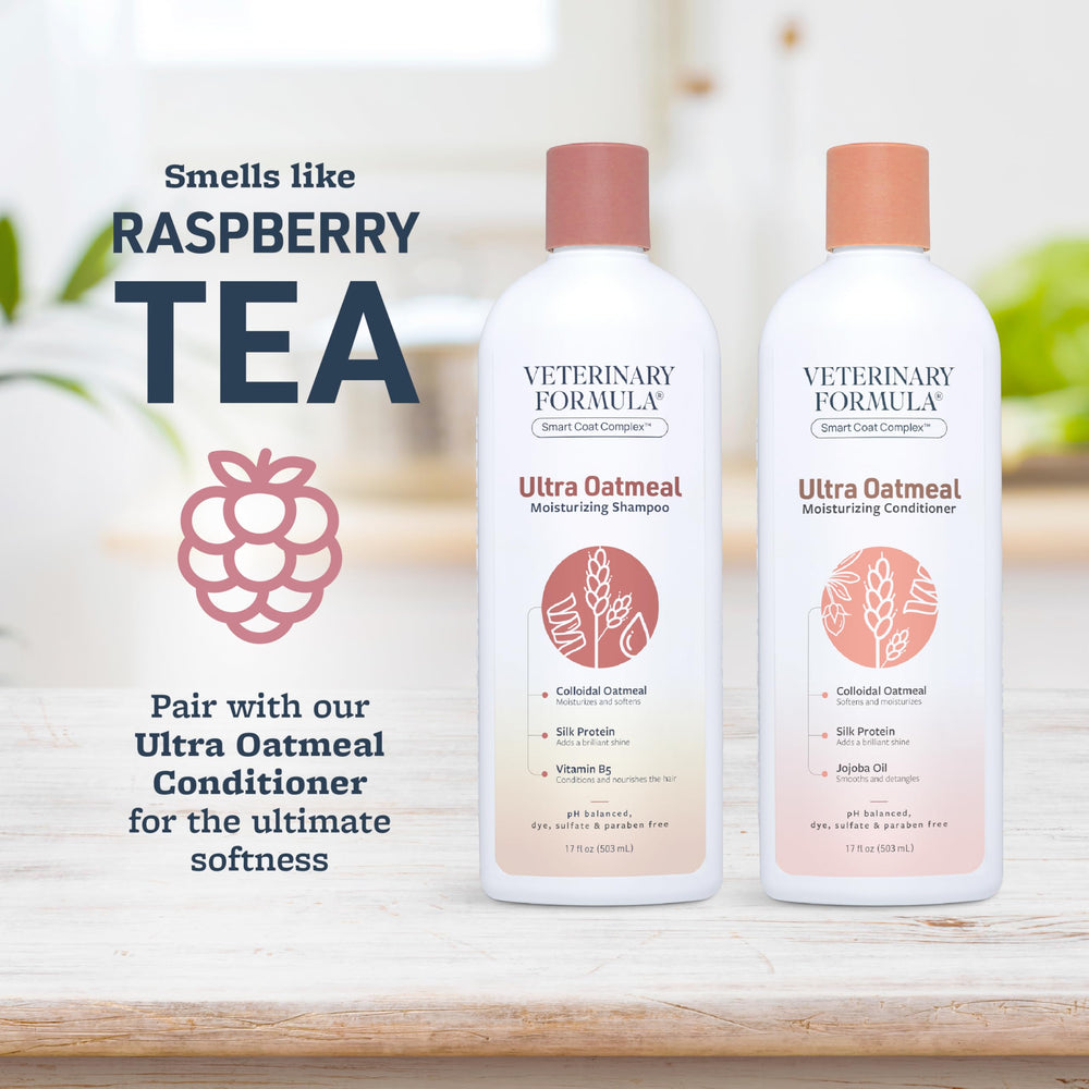 Veterinary Formula fragrance feature highlights raspberry tea and pomegranate scent.