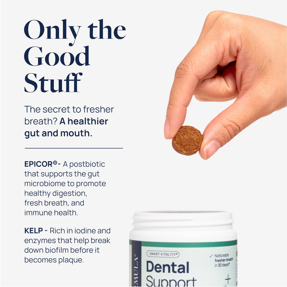Dog chews Veterinary Formula Smart Vitality used as daily dental routine