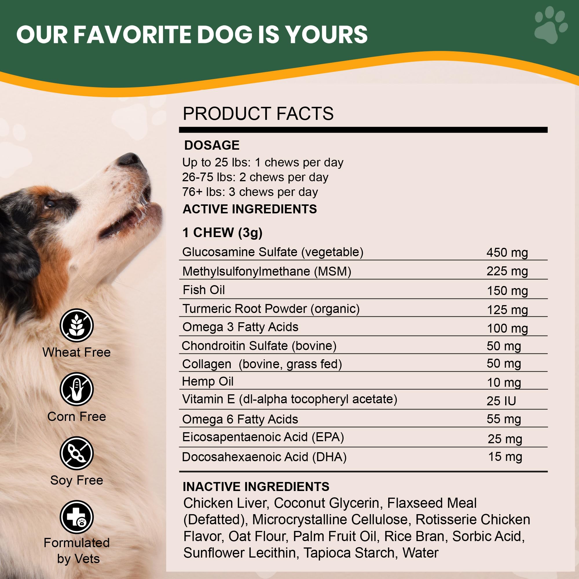 Veterinary Naturals Hemp and Hips dogs happy image suggesting comfortable mobility during play