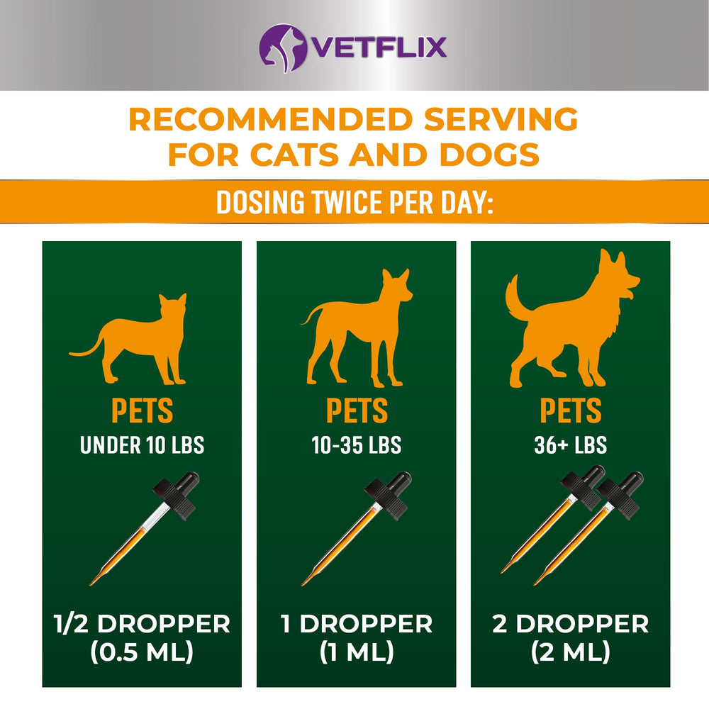 Close view of the Vetflix dropper ready for precise dosing for mid-sized pets.