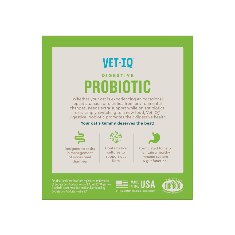 VetIQ Cat Probiotic Powder promotes daily digestive health for cats.