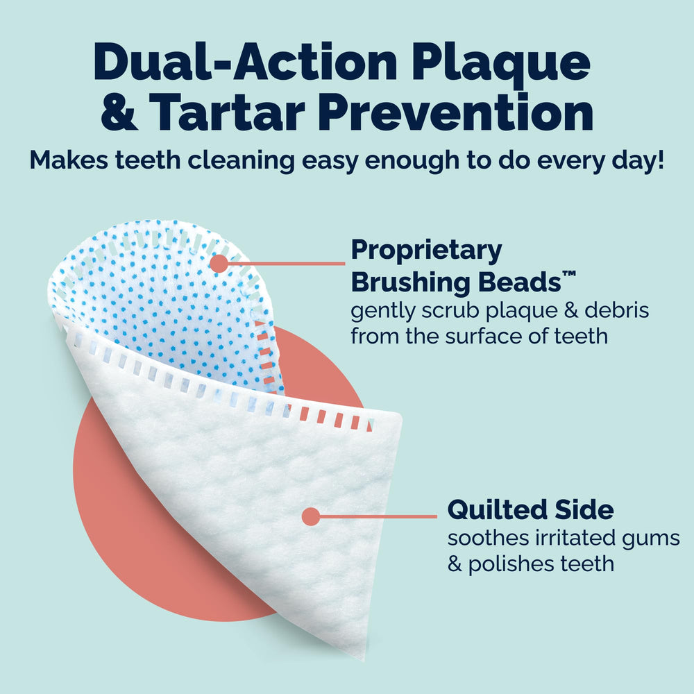 Textured cotton surface delivers gentle, controlled cleaning