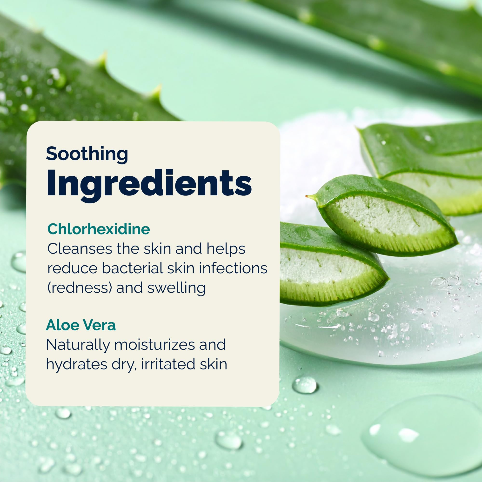 Applying spray to irritated area helps break the itch-scratch cycle.