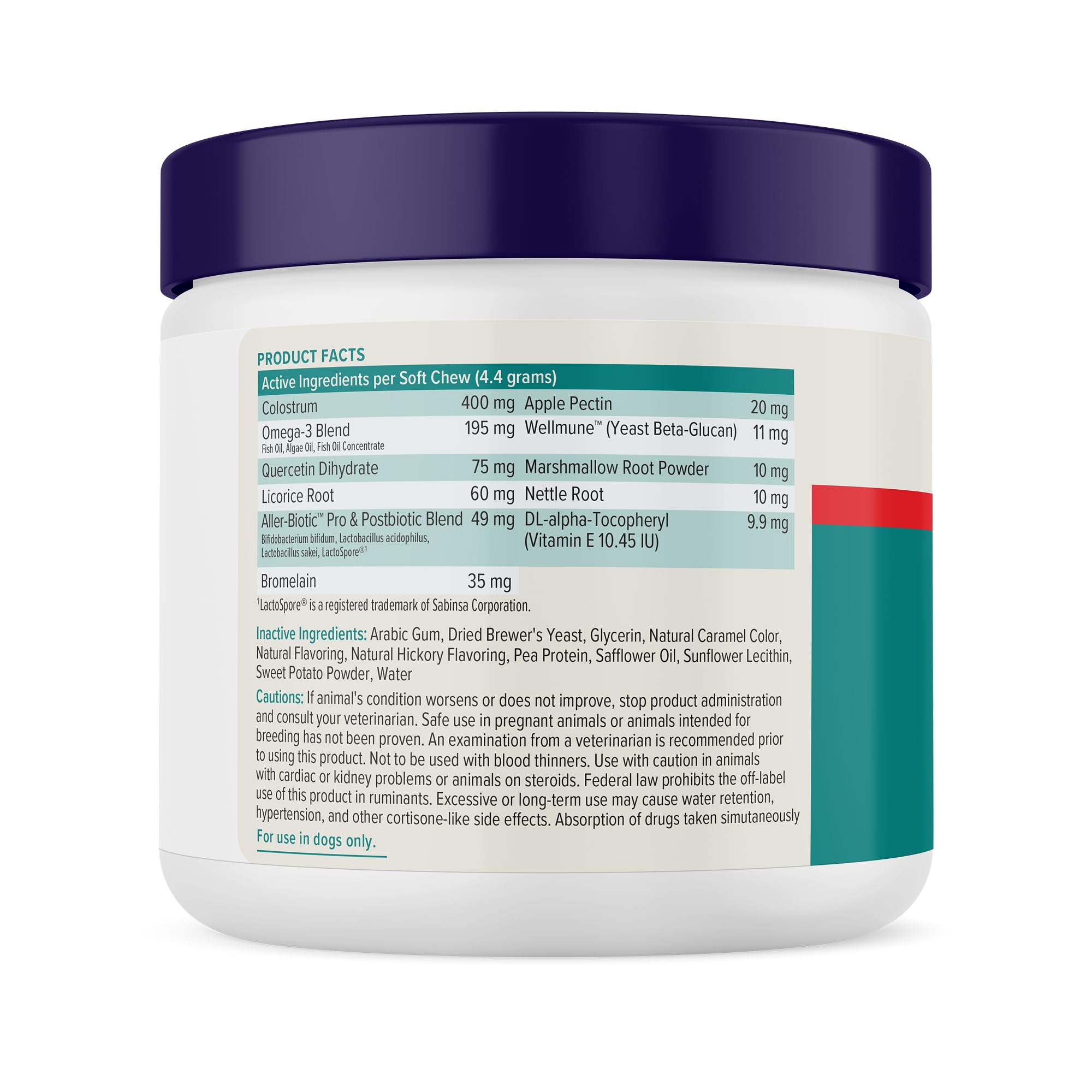 Vetnique DermaBliss Regular Strength bottle front for mild sensitivity support