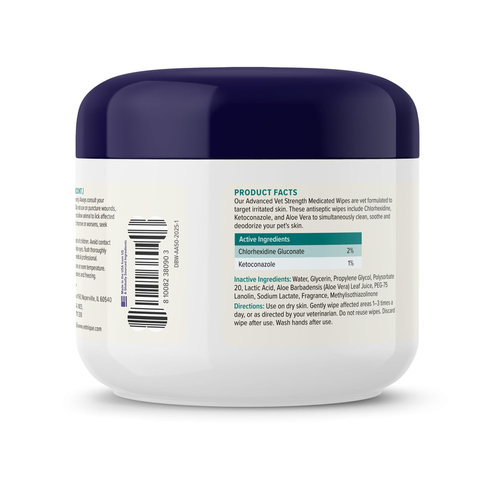 Ingredients chart highlights lactic acid and aloe vera for gentle cleansing.