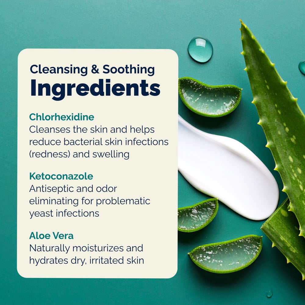 Wipes safe around eyes nose and mouth, Vetnique Dermabliss for daily use.