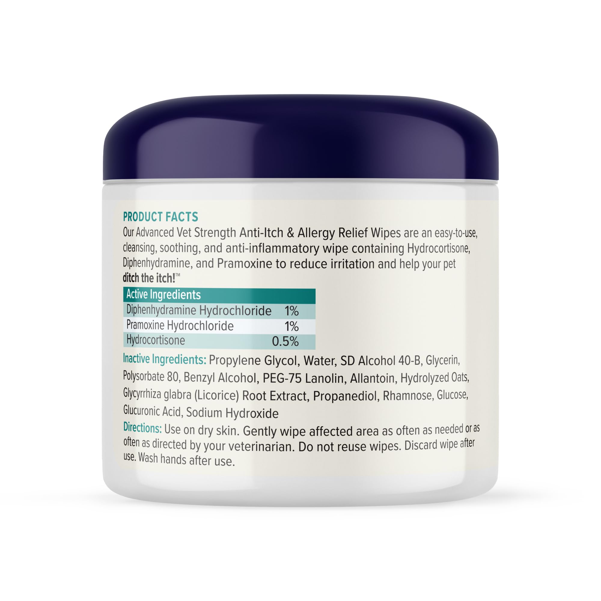 Dermabliss wipe texture indicating gentle medicated care by Vetnique