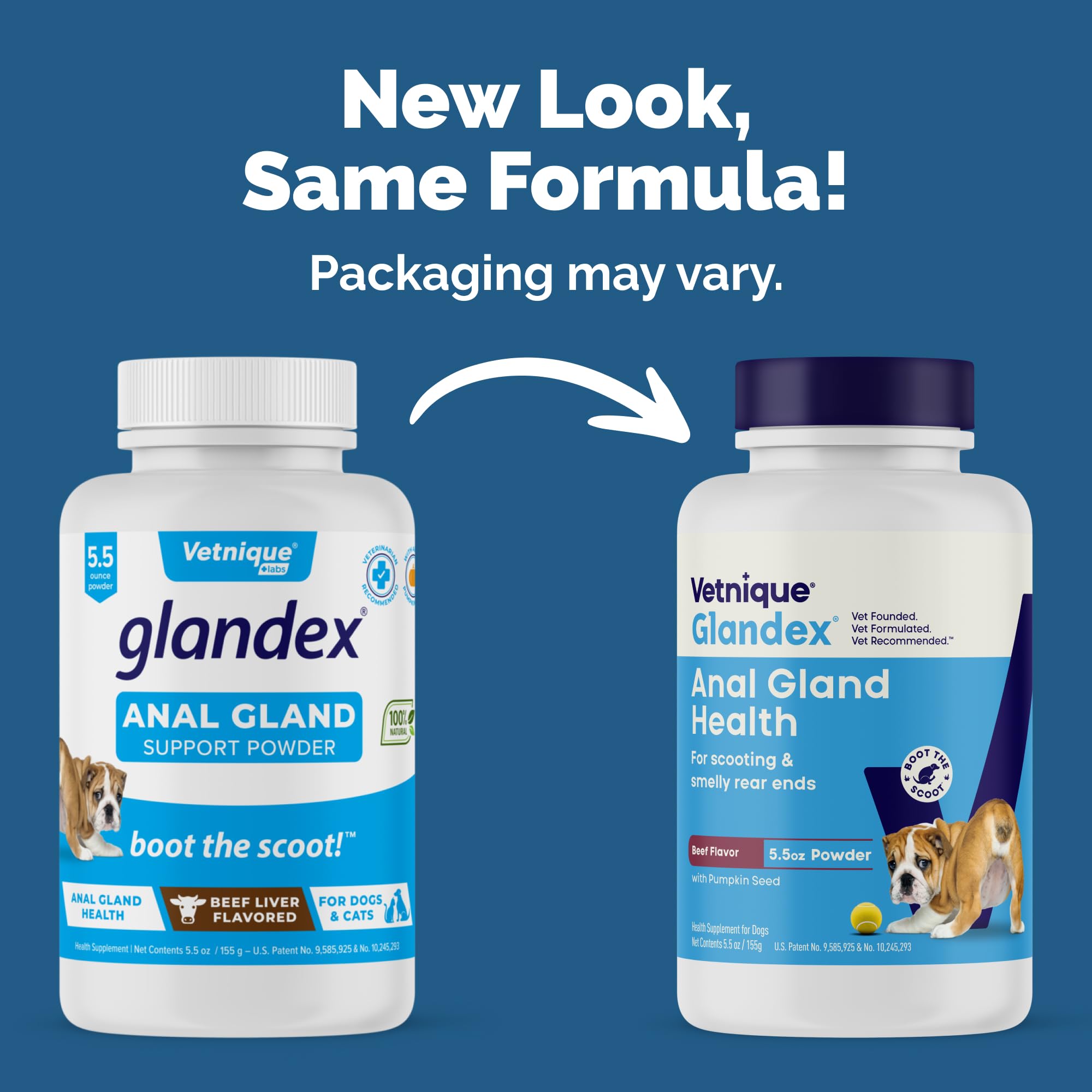 Measuring scoop for Vetnique Glandex showing convenient dosing.