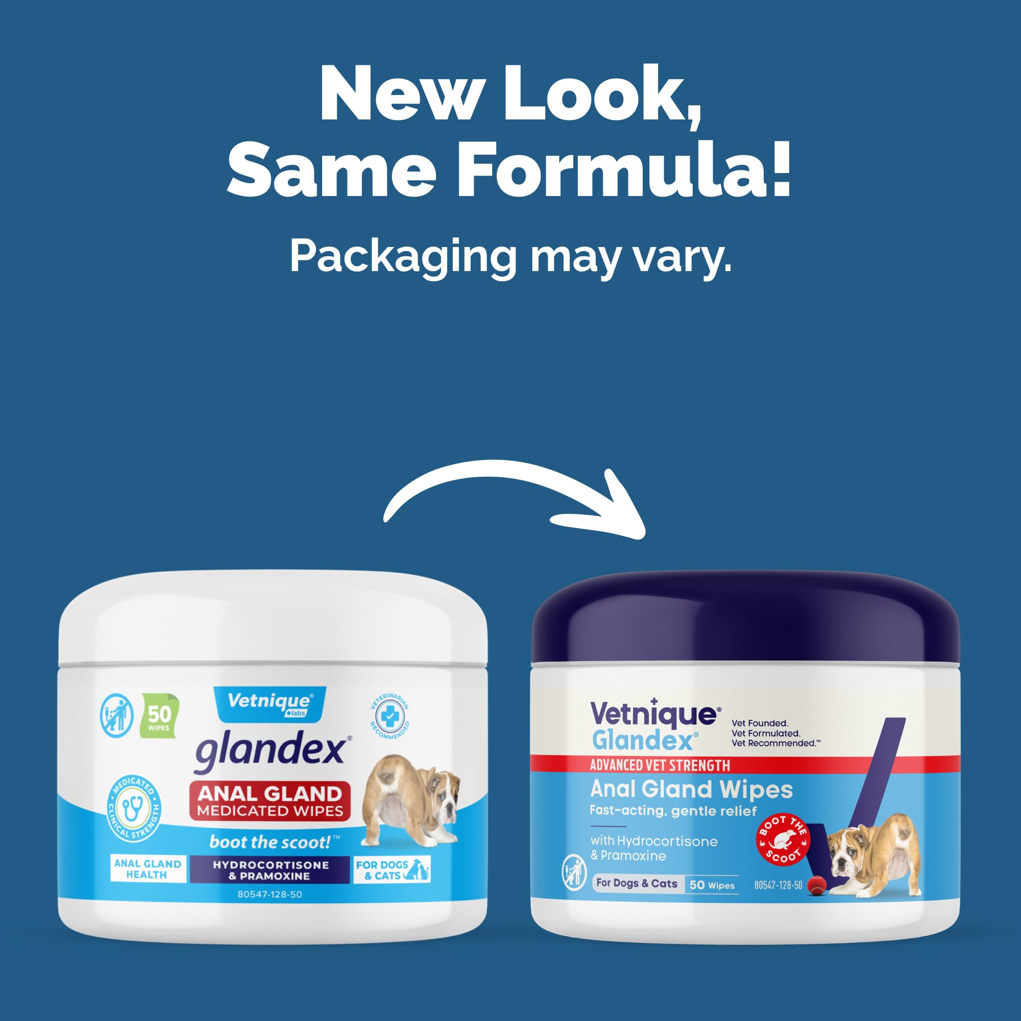 Glandex medicated dog wipes package ready for gentle, on-the-go cleansing.