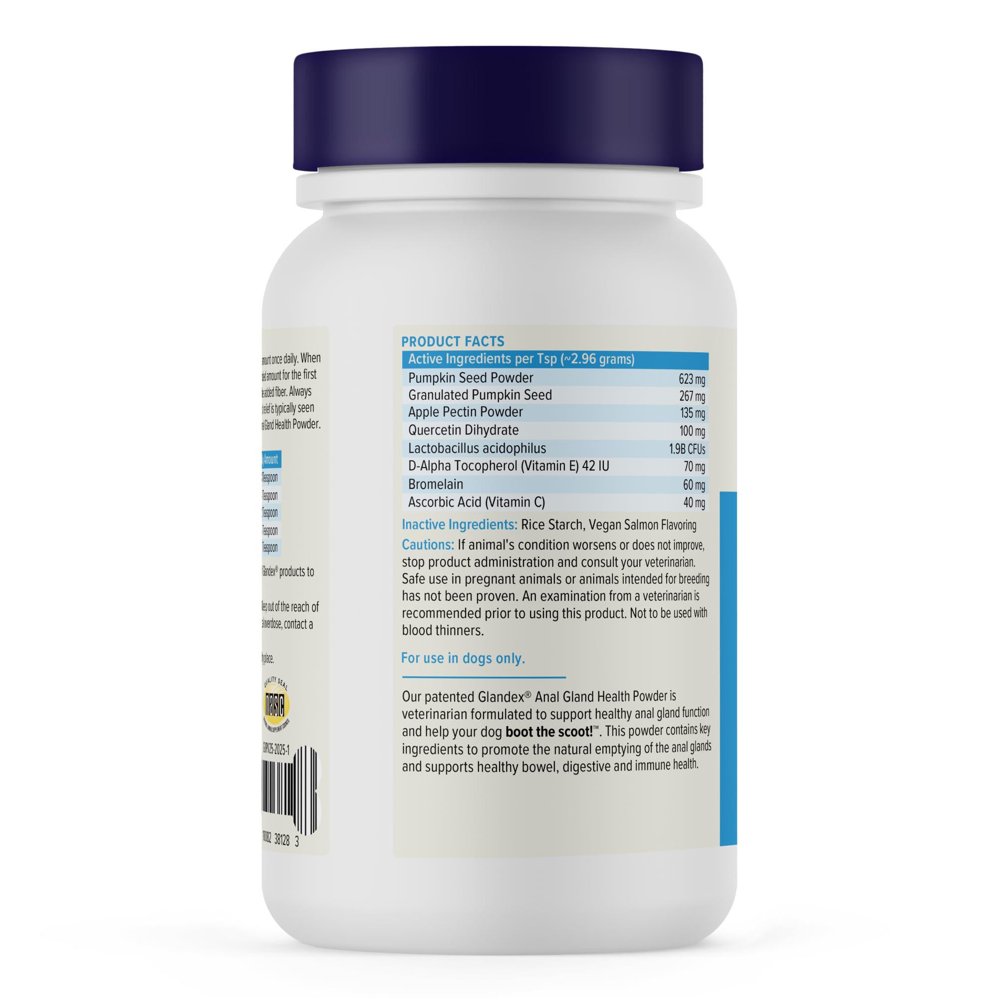 Glandex pumpkin blend jar promotes gut balance and flavorful acceptance