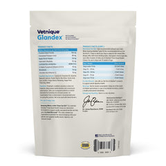 Close-up of Vetnique Glandex soft chews with bacon flavor