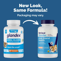 Vetnique Glandex tub label closeup with ingredient details
