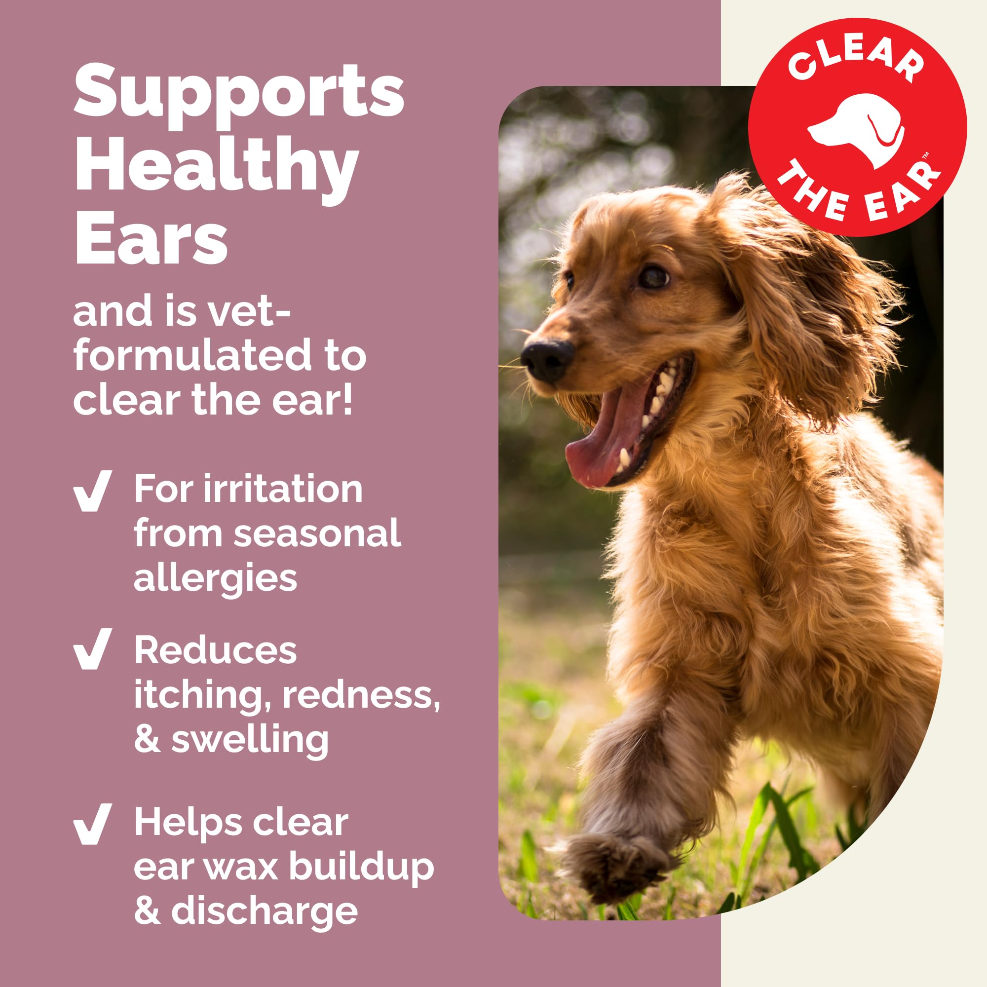 Vetnique Oticbliss cat-ear-cleaning image highlights gentle cleansing benefits.