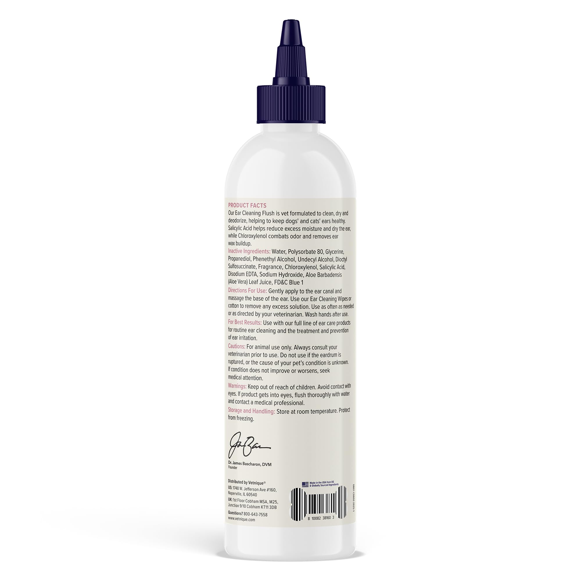 Vetnique Oticbliss chloroxylenol-action promotes cleaner ears and less irritation.